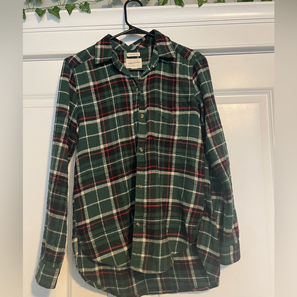 flannel button up shirt